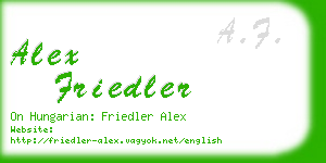 alex friedler business card